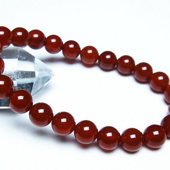 赤アゲート ブレスレット 8mm [T57-6931]