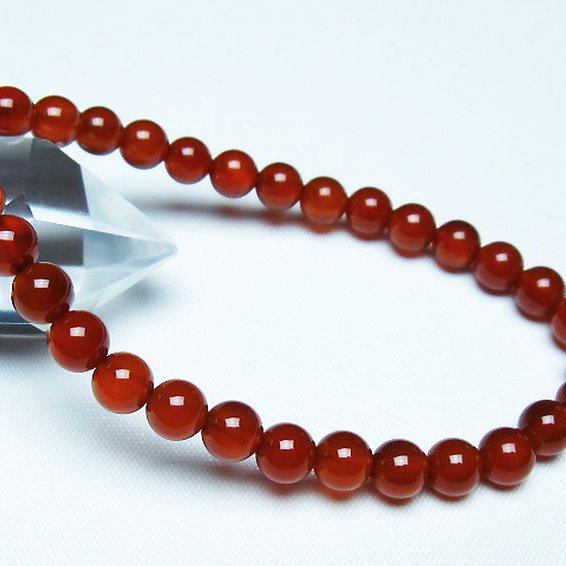 赤アゲート ブレスレット 6mm [t57-7013]