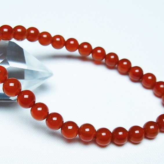 赤アゲート ブレスレット 6mm [t57-7019]