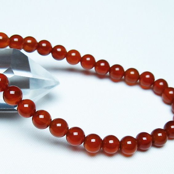 赤アゲート ブレスレット 6mm [t57-7025]