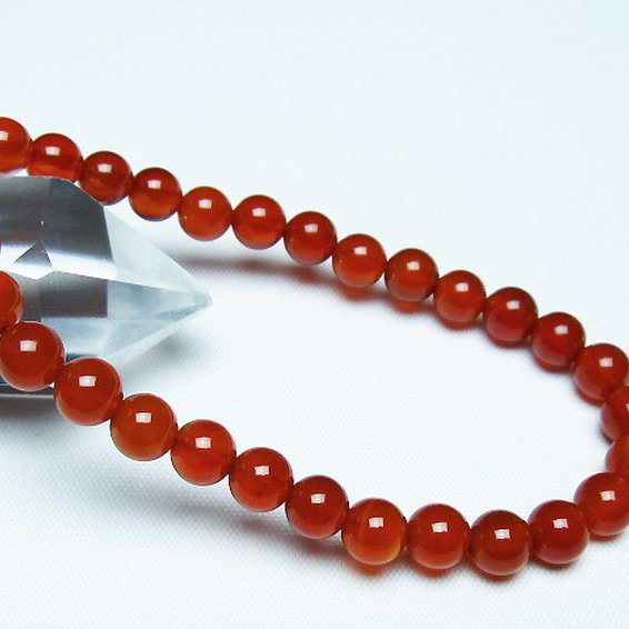 赤アゲート ブレスレット 6mm [t57-7035]