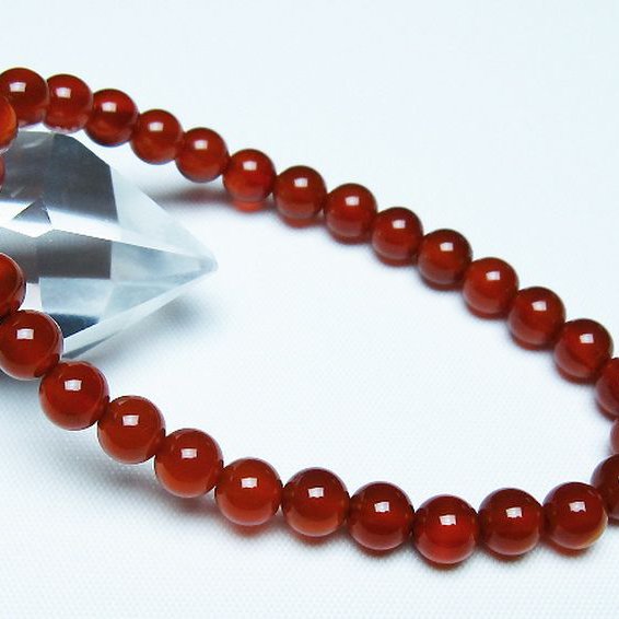 赤アゲート ブレスレット 6mm [t57-7052]