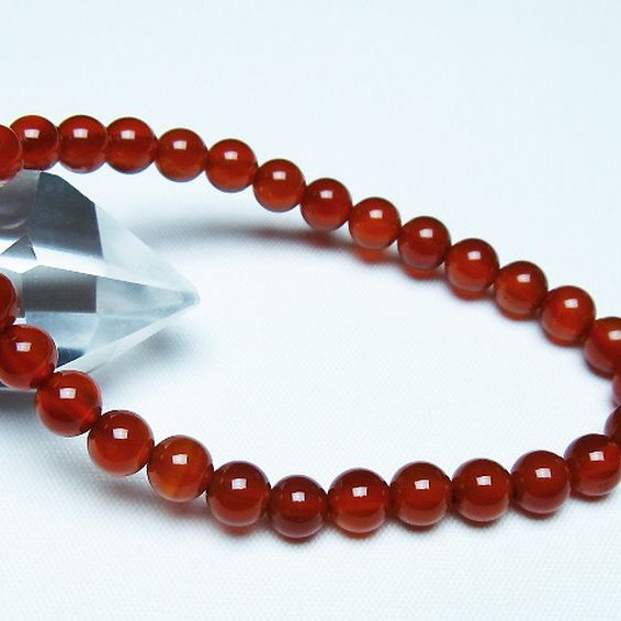 赤アゲート ブレスレット 6mm [t57-7064]