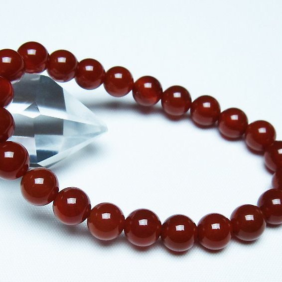 赤アゲート ブレスレット 8mm [T57-7096]