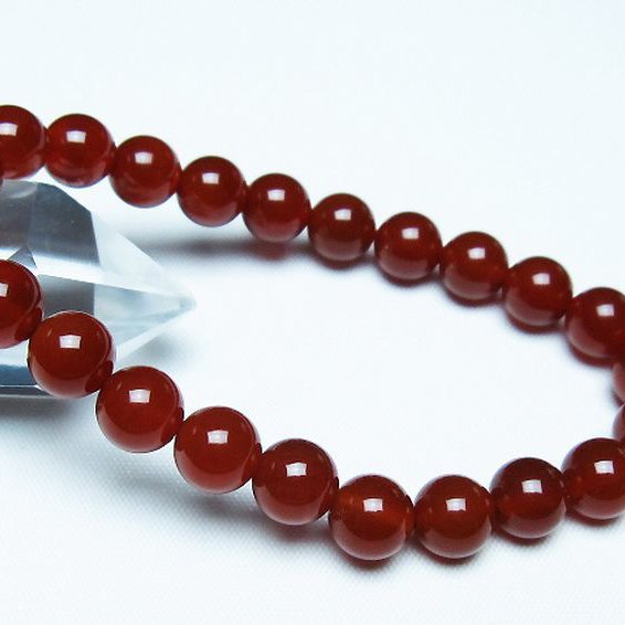 赤アゲート ブレスレット 8mm [T57-7117]