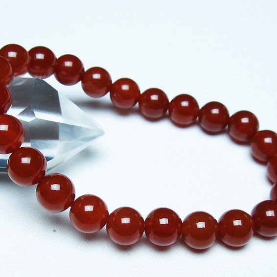 赤アゲート ブレスレット 8mm [T57-7132]