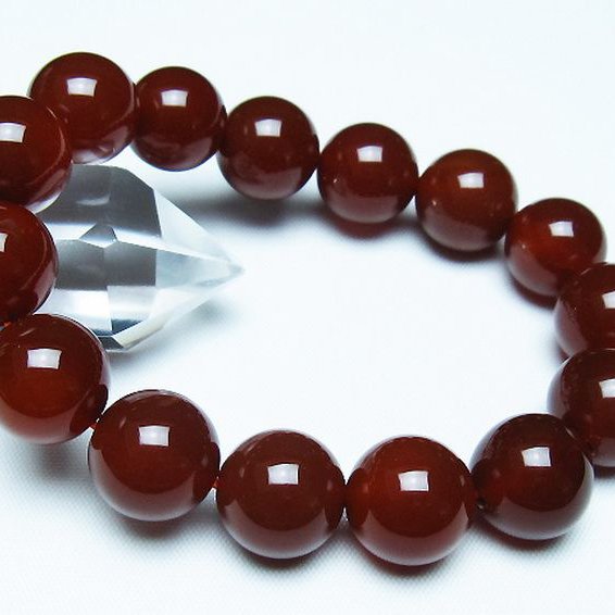赤アゲート ブレスレット 14mm [t57-7174]