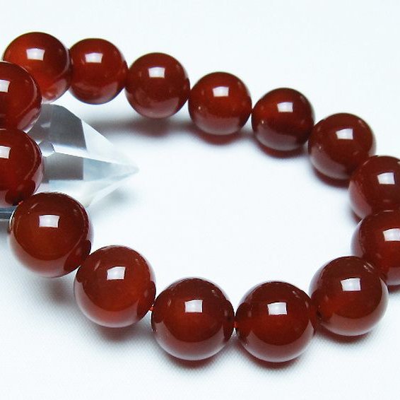 赤アゲート ブレスレット 14mm [t57-7182]