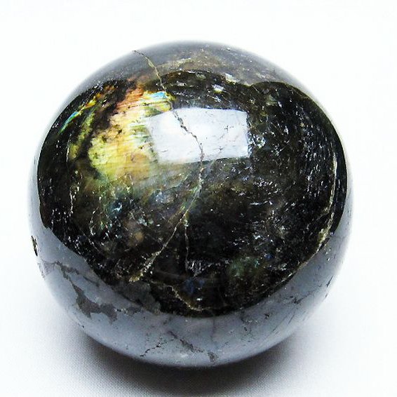 ラブラドライト 丸玉 78mm [T571-4461]