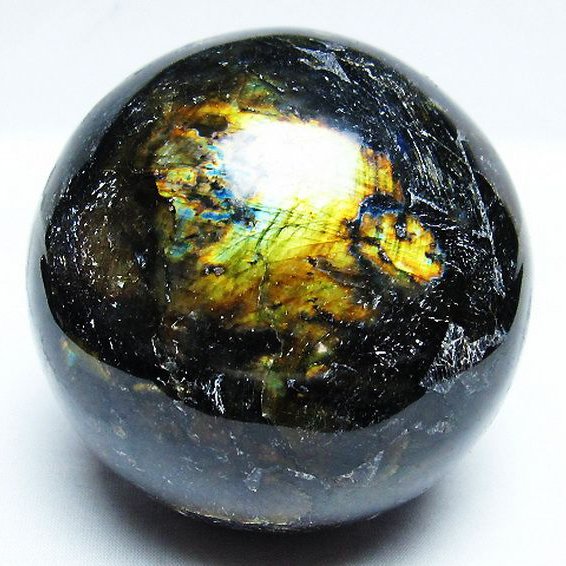 1.2Kg ラブラドライト 丸玉 93mm [T571-4570]