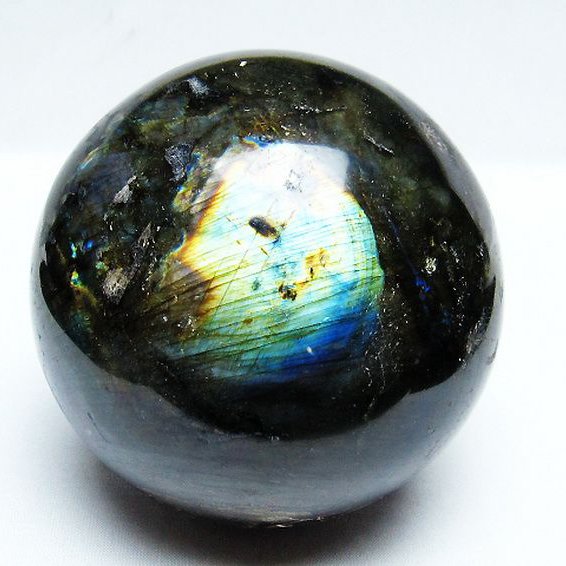 1.4Kg ラブラドライト 丸玉 97mm [T571-4573]