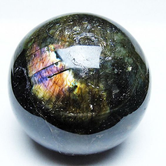 1Kg ラブラドライト 丸玉 89mm [T571-5061]