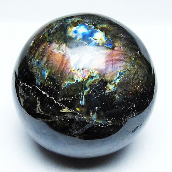 1.3Kg ラブラドライト 丸玉 95mm [T571-5062]