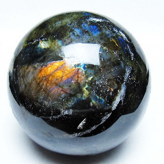 1.3Kg ラブラドライト 丸玉 97mm [T571-5063]