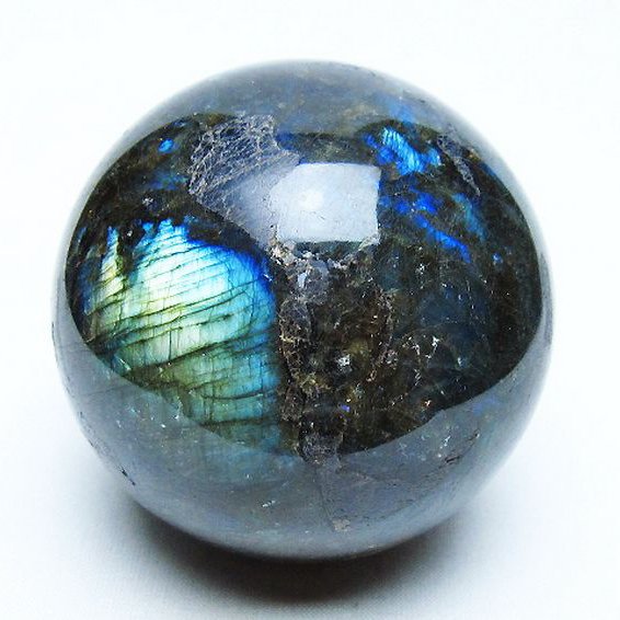 ラブラドライト 丸玉 72mm [t571-5259]