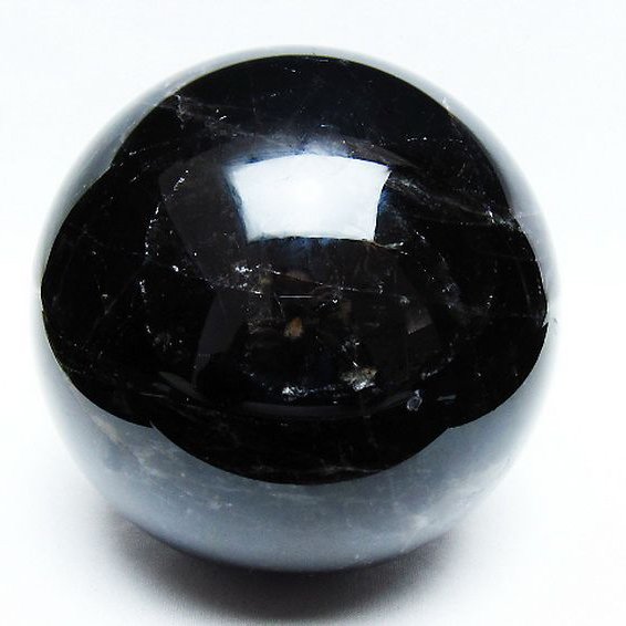 2.8Kg モリオン 純天然 黒水晶 丸玉 125mm [T572-10489]