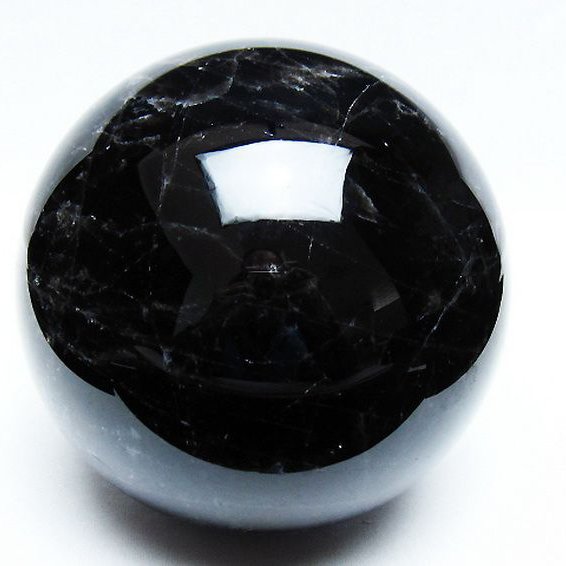 2.7Kgモリオン純天然黒水晶丸玉125mm