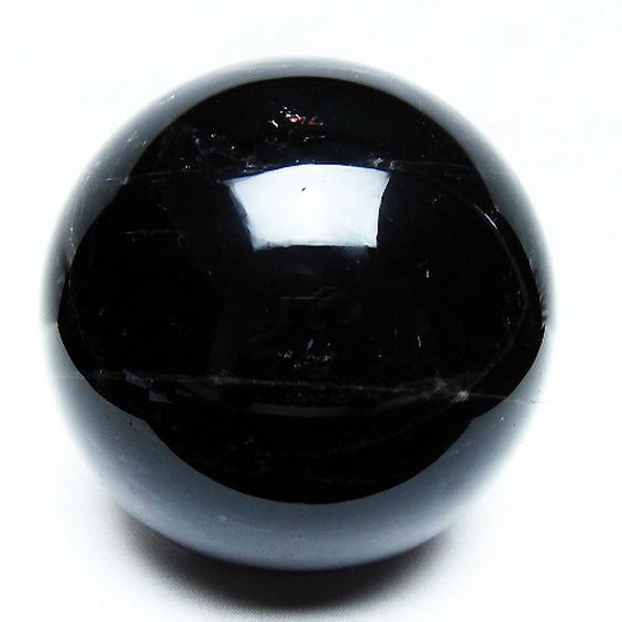 3.6Kg モリオン 純天然 黒水晶 丸玉 143mm [t572-10835]