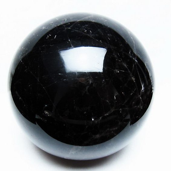 8.9Kg モリオン 純天然 黒水晶 丸玉 190mm [T572-10858]