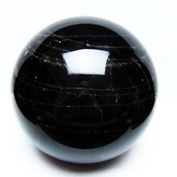 8.9Kg モリオン 純天然 黒水晶 丸玉 190mm [T572-10861]