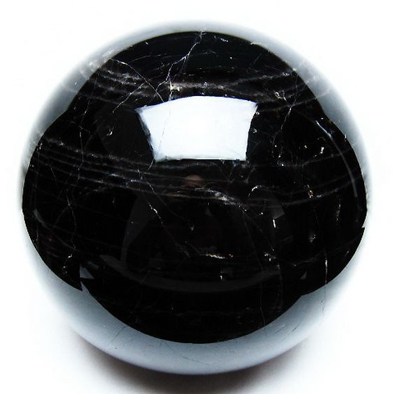 12.1Kg モリオン 純天然 黒水晶 丸玉 210mm [T572-10871]