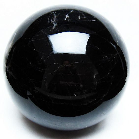 11.8Kg モリオン 純天然 黒水晶 丸玉 205mm [T572-10873]