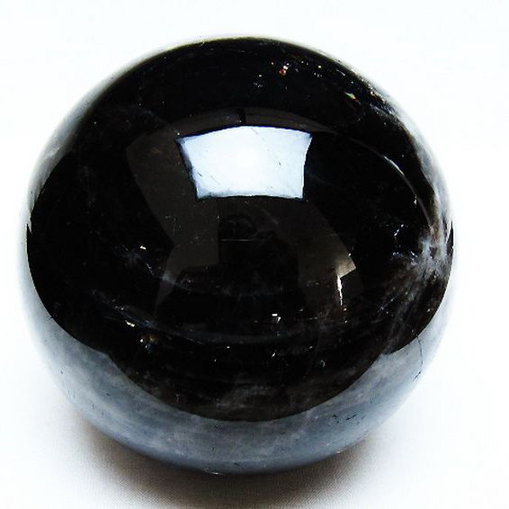 1.4Kg モリオン 純天然 黒水晶 丸玉 102mm [T572-11027]