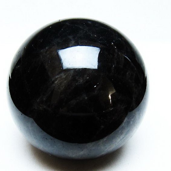 モリオン 純天然 黒水晶 丸玉 88mm [t572-11046]