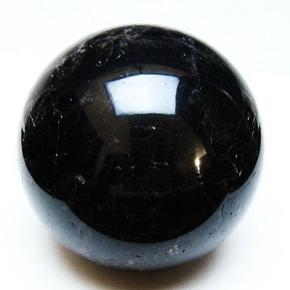 1.3Kg モリオン 純天然 黒水晶 丸玉 96mm [t572-11057]