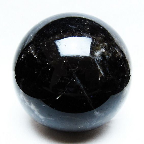 3.1Kg モリオン 純天然 黒水晶 丸玉 133mm [T572-11109]