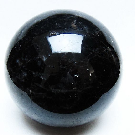 2.6Kg モリオン 純天然 黒水晶 丸玉 125mm [t572-11214]