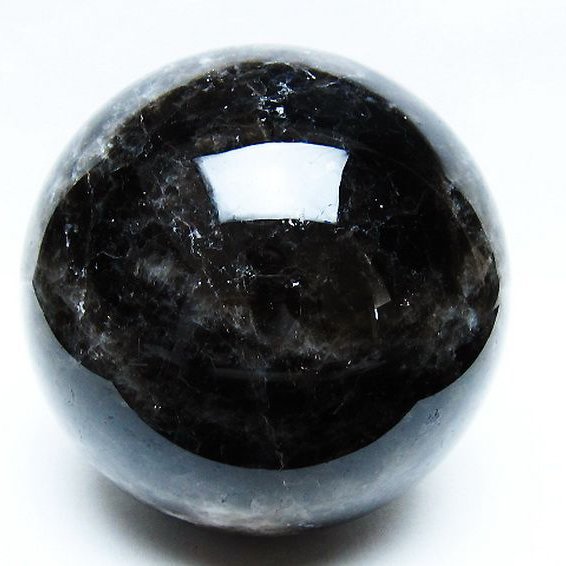 2.8Kg モリオン 純天然 黒水晶 丸玉 130mm [t572-11221]