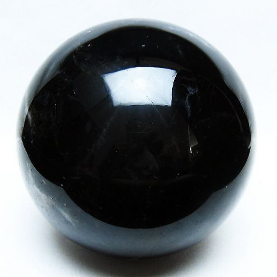 3.2Kg モリオン 純天然 黒水晶 丸玉 135mm [t572-11223]