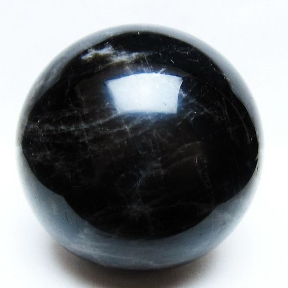 3.1Kg モリオン 純天然 黒水晶 丸玉 135mm [t572-11225]