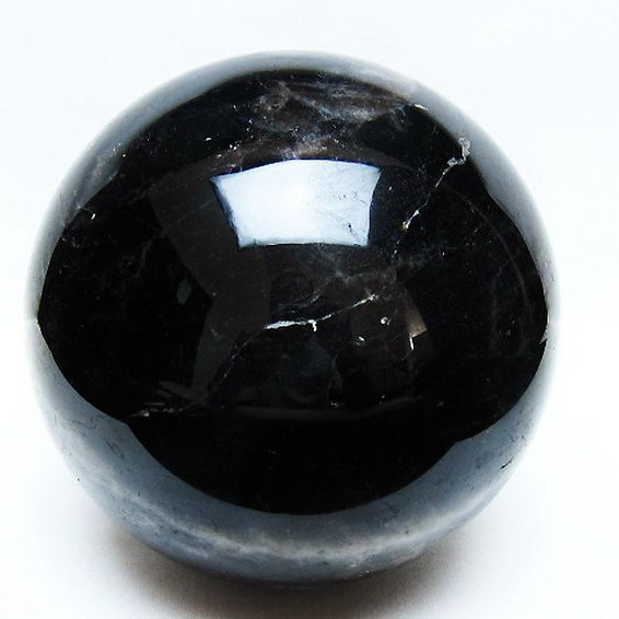 3.2Kg モリオン 純天然 黒水晶 丸玉 135mm [t572-11227]