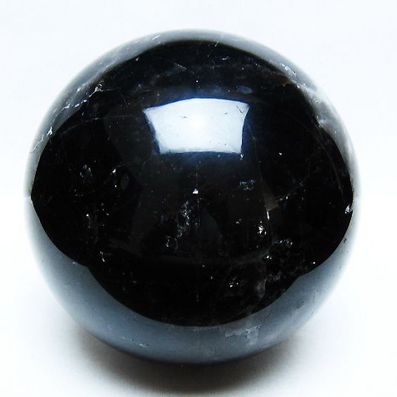 3.5Kg モリオン 純天然 黒水晶 丸玉 140mm [t572-11231]