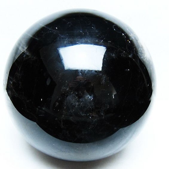 6.6Kg モリオン 純天然 黒水晶 丸玉 170mm [t572-11237]