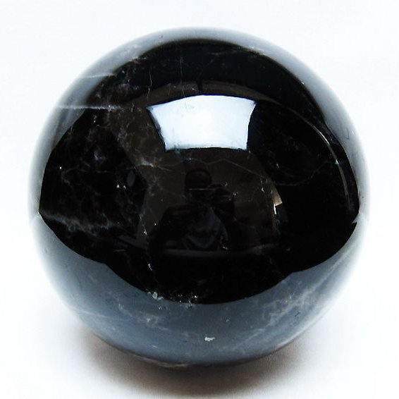 3.5Kg モリオン 純天然 黒水晶 丸玉 140mm [t572-11241]