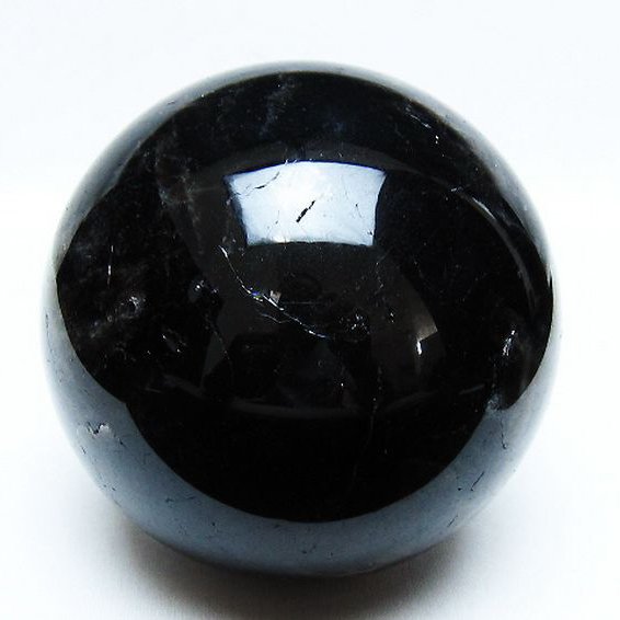 1.3Kg モリオン 純天然 黒水晶 丸玉 98mm [t572-11281]