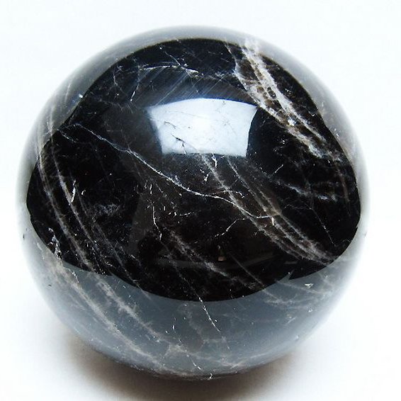 3.5Kg モリオン 純天然 黒水晶 丸玉 140mm [t572-11342]