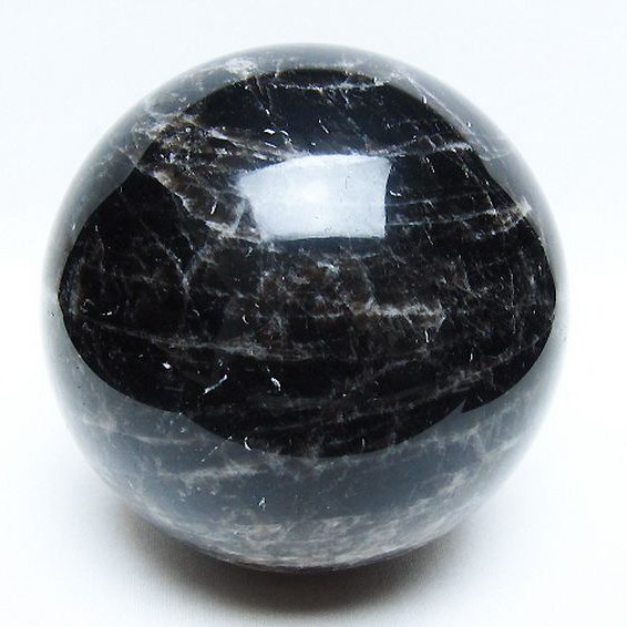 2.1Kg モリオン 純天然 黒水晶 丸玉 120mm [t572-11354]