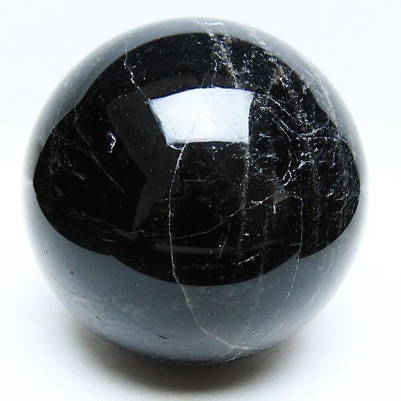 2Kg モリオン 純天然 黒水晶 丸玉 115mm [t572-11357]