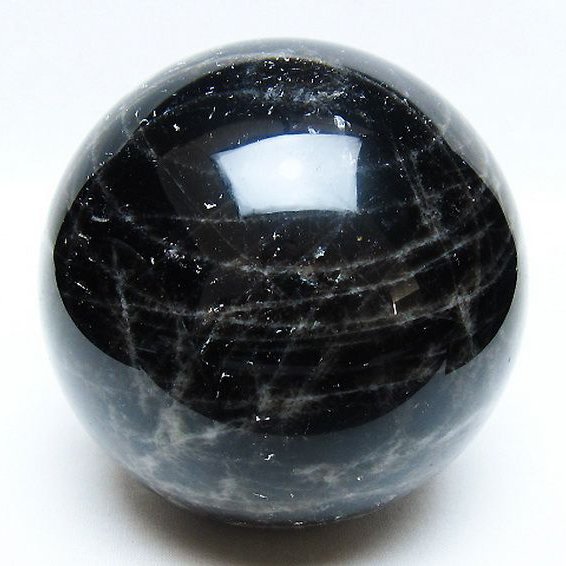 1.5Kg モリオン 純天然 黒水晶 丸玉 107mm [t572-11362]