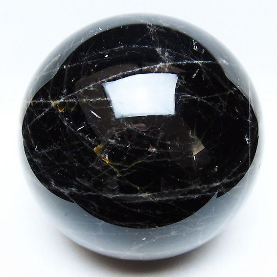 4.7Kg モリオン 純天然 黒水晶 丸玉 155mm [t572-11378]