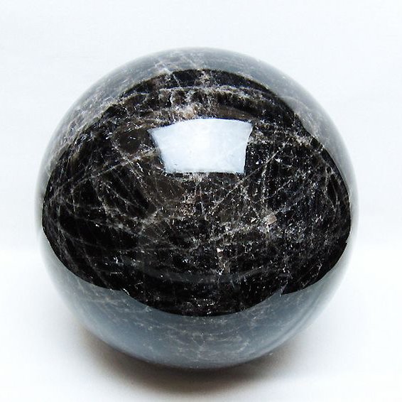 9.2Kg モリオン 純天然 黒水晶 丸玉 190mm [t572-11408]