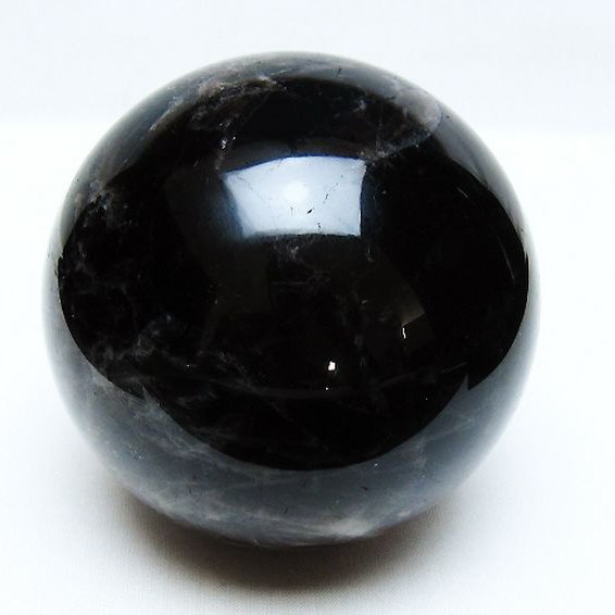モリオン 純天然 黒水晶 丸玉 87mm [t572-11509]