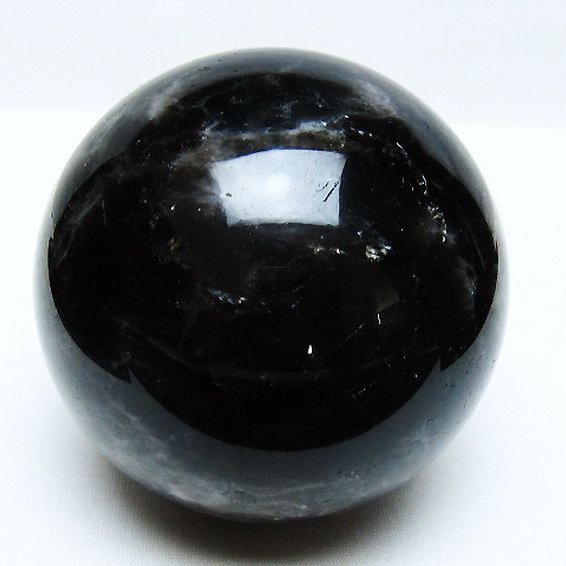 モリオン 純天然 黒水晶 丸玉 89mm [t572-11513]
