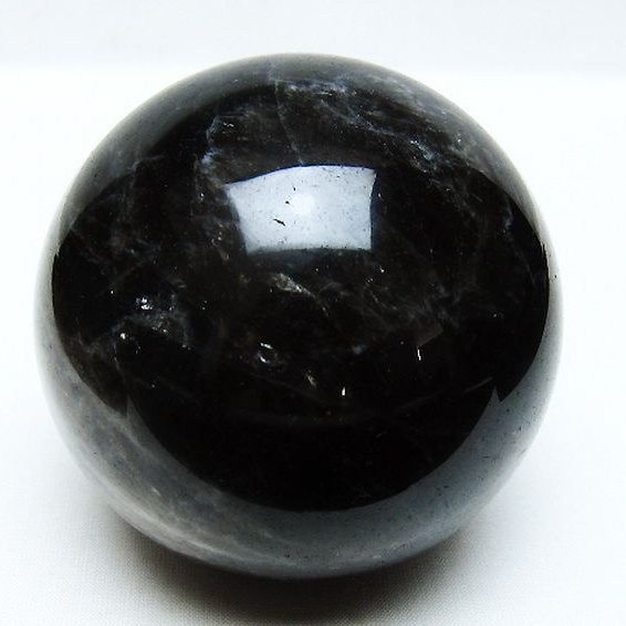モリオン 純天然 黒水晶 丸玉 81mm [t572-11518]