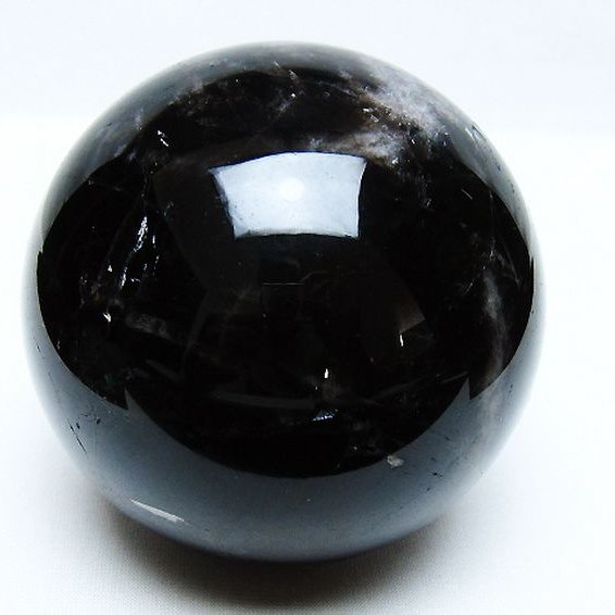 1Kg モリオン 純天然 黒水晶 丸玉 89mm [t572-11533]