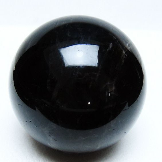 モリオン 純天然 黒水晶 丸玉 81mm [t572-11564]